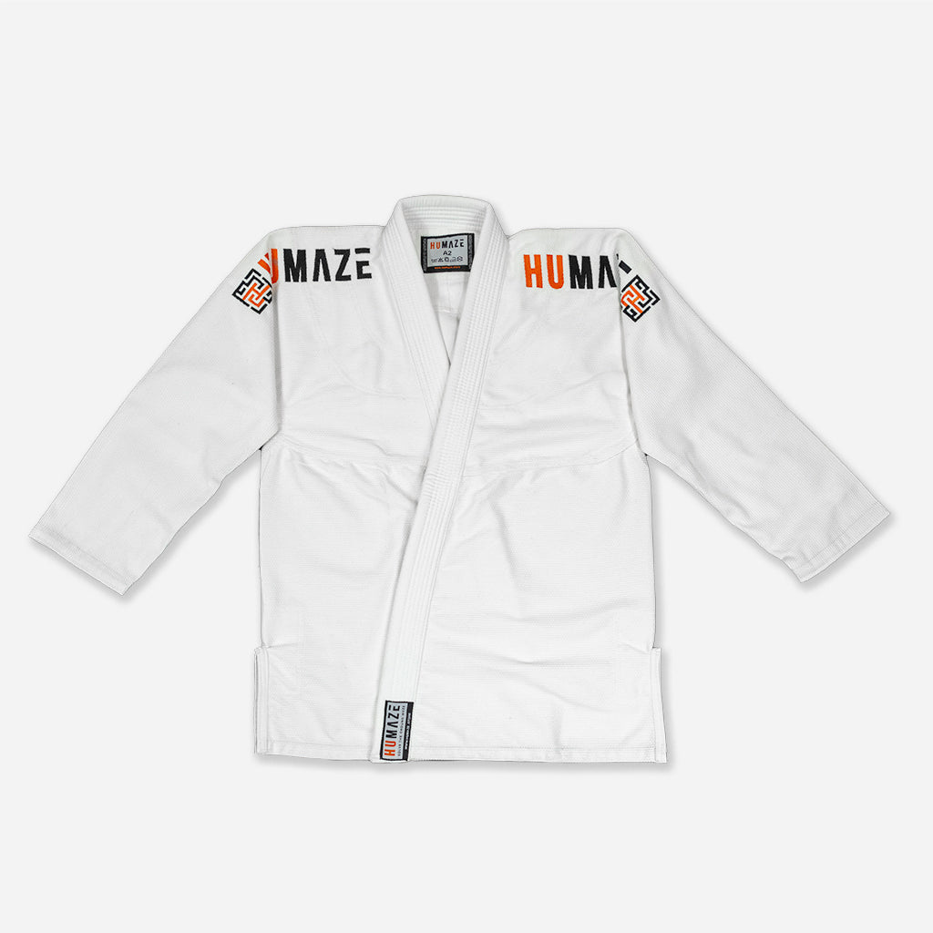 humaze jiu jitsu gi jacket white origin edition