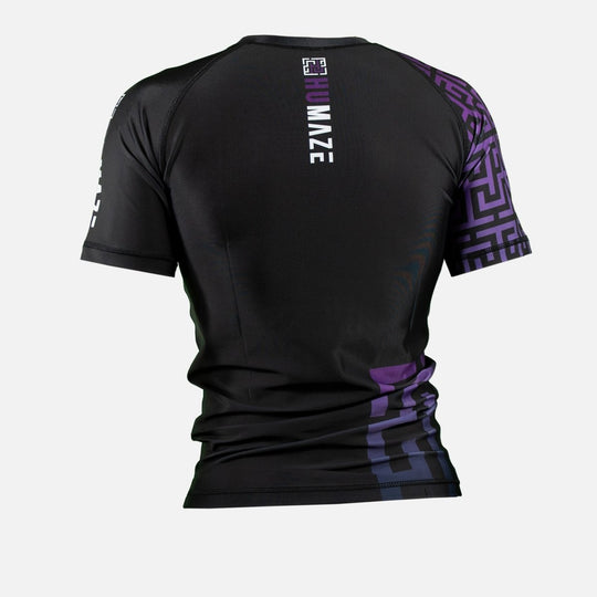Purple BJJ Rashguard - Short Sleeves (back)